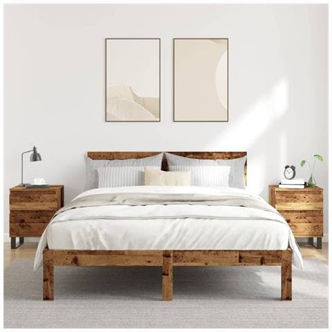 Comodini 2pz Legno Antico 40x35x50 Cm In Legno Multistrato - Foto 3