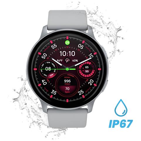 Smartwatch Sportivo Salute 7 Giorni Impermeabile Ip67, Argento - Foto 5