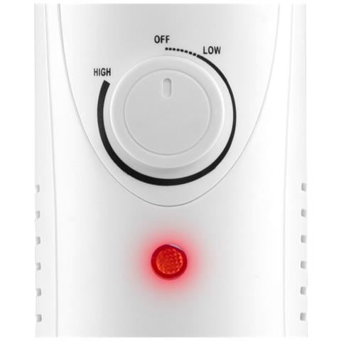 Radiatore a Olio RO 720 con 5 Elementi Termostato Regolabile Protezione dal Surriscaldamento Potenza 700 W Colore Bianco - Foto 5