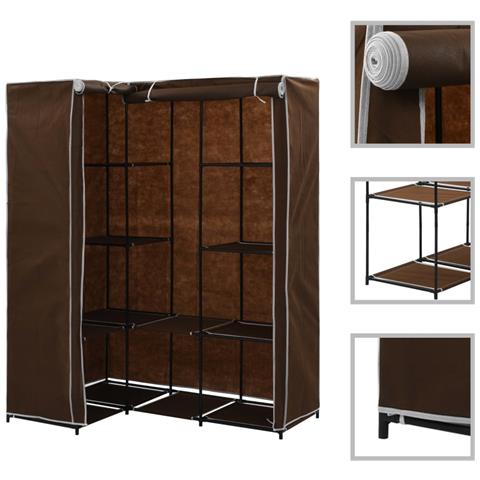 Armadio Angolare Marrone 130x87x169 Cm - Foto 2