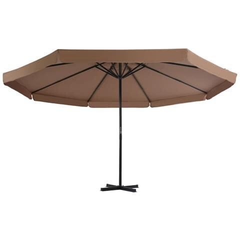 Ombrellone Da Esterni Con Palo In Alluminio 500 Cm Grigio Talpa - Foto 1