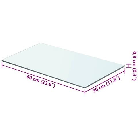 Lusso Casadino -  Mensole In Vetro Trasparente 2 Pz 60x30 Cm - Foto 4