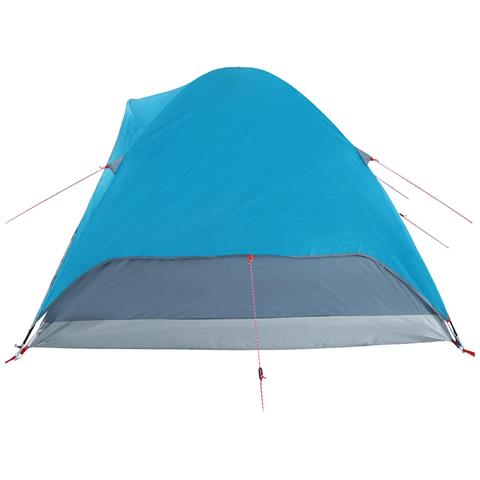 Tenda da Campeggio a Cupola per 4 Persone Blu Impermeabile - Foto 8