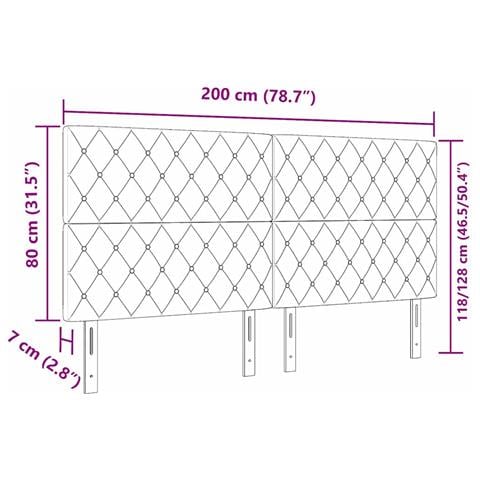Testiera con bottoni di cristallo tufted grigio chiaro 200 cm in velluto - Foto 9