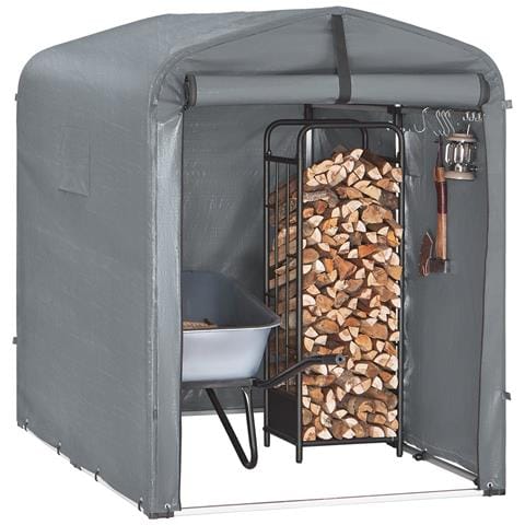 Garage Auto Per Esterno Tenda Per Bicicletta Box Moto Impermeabile Tendone Per Auto Moto E Attrezzi Capanno Da Giardino E Ripostiglio Da Esterno Grigio 120x176x163 Cm Kls11-dg - Foto 1
