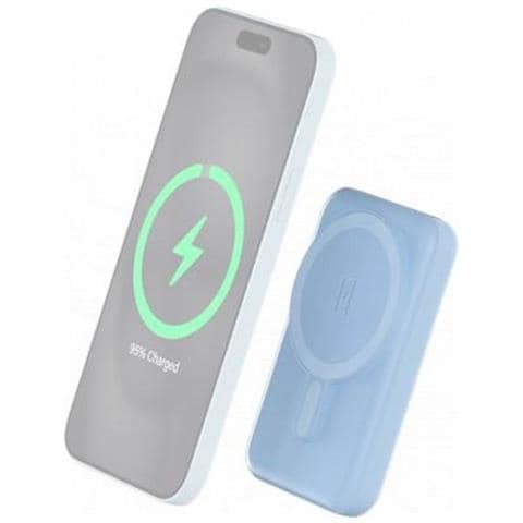 Powerbank Usb-a / Usb-c 10w 5000mah Induzione Compatibile Magsafe, Blu - Foto 5