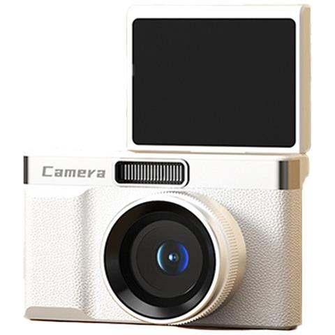 Fotocamera Digitale Retrò Ad Alta Risoluzione Con Doppia Lente, Zoom Ottico 5x E Schermo Lcd Da 2.4"" White - Foto 1