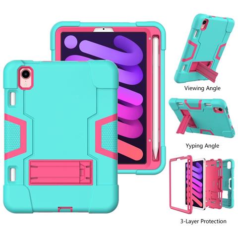 Custodia Per Ipad Mini 6 8.3"" Con Supporto E Alloggiamento Per Stilo Menta - Foto 2