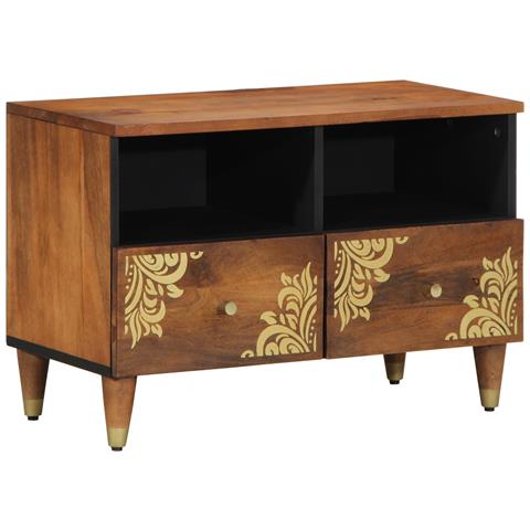 Mobile TV 70x33x46 cm Legno Massello Mango - Foto 1