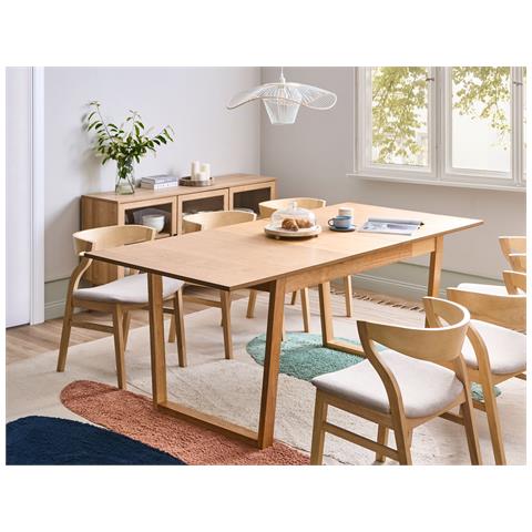 Tavolo Da Pranzo Estensibile Camden Frassino Chiaro 160/200 Cm 95 Cm - Foto 1