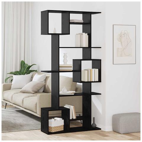 Armadio per Libri Rovere nero 92 x 29 x 188 cm - Foto 2