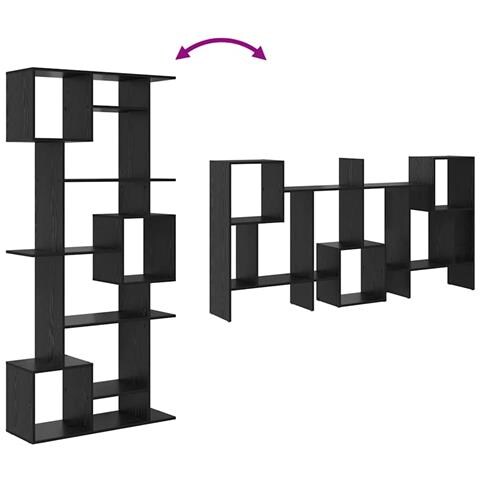 Armadio per Libri Rovere nero 92 x 29 x 188 cm - Foto 9