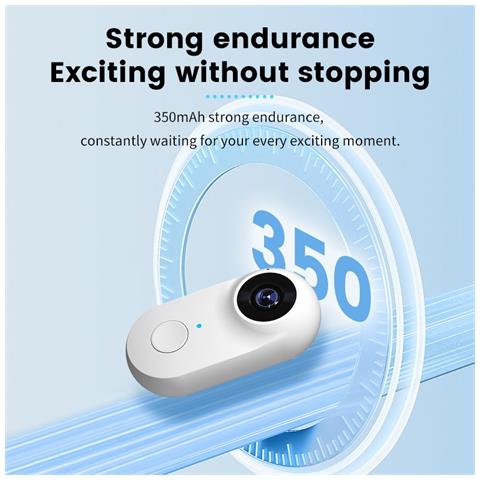 A100+ Mini Action Camera Nera Con Kit Magnetico E Scheda Tf Da 32g - Registrazione Hd 1080p Tascabile - Foto 2