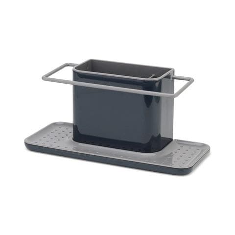 Porta Spugna Grande Caddy Organizzatore Per Lavello Spazio Per Detersivo E Spugne Drenaggio Efficiente Colore Grigio Scuro Lavabile In Lavastoviglie - Foto 1