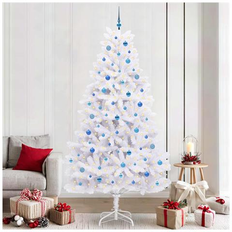 Albero di Natale Artificiale con Rami Pieghevoli Bianco 240 cm - Foto 2