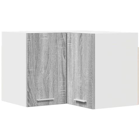 Armadio pensile Riga Grigio Sonoma e Bianco 57 x 57 x 40 cm - Foto 1