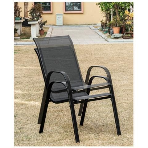 Sedia moderna SOFIA - Grigio scuro per giardino, patio, balcone x 4 - Foto 9