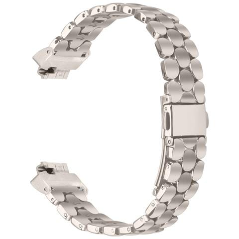 Elegante Bracciale In Acciaio Inossidabile Argento Con Perle Compatibile Con Fitbit Inspire /inspire 2/inspire Hr Starlight - Foto 1
