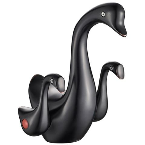 Rubinetto per lavabo da bagno, Blackswan, tipo M261 Swan, modello nero opaco, misura 19 cm - Foto 1