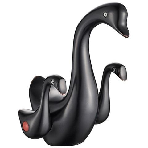 Rubinetto per lavabo da bagno, Blackswan, tipo M261 Swan, modello nero opaco, misura 19 cm - Foto 3