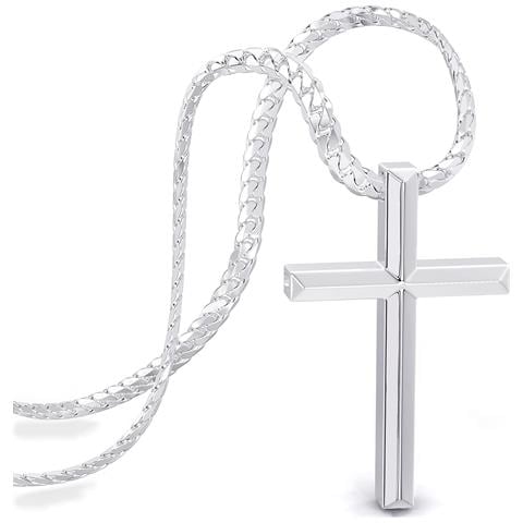 Collana Da Uomo Premium [loyal] | Acciaio Inossidabile | Catena Robusta | Chiusura Sicura | Argento | 50 Cm | Include Astuccio Per Gioielli - Foto 1