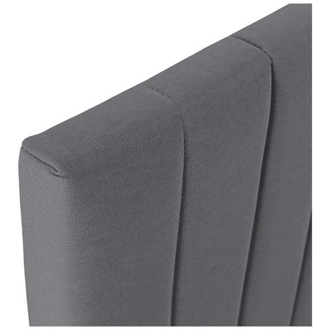 Testiera Imbottita Eris 90x60 Cm Grigio Scuro - Foto 6
