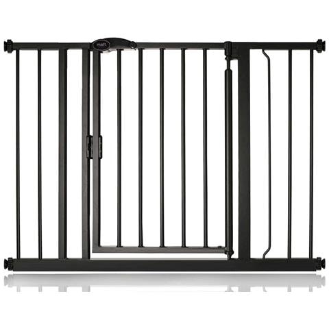 Safetots Cancelletto Per Scale A Pressione Con Chiusura Automatica, 103,8cm - 110,8cm, Nero Opaco - Foto 1