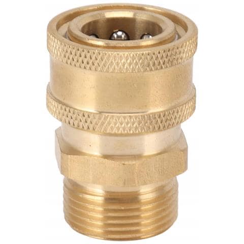 Adattatore Ottone Per Idropulitrice M22x1,5mm A Sgancio Rapido 1/4"" - Compatibile Con Macallister, Maltec, Dewalt, Lavor, Ford, Subaru - Foto 2