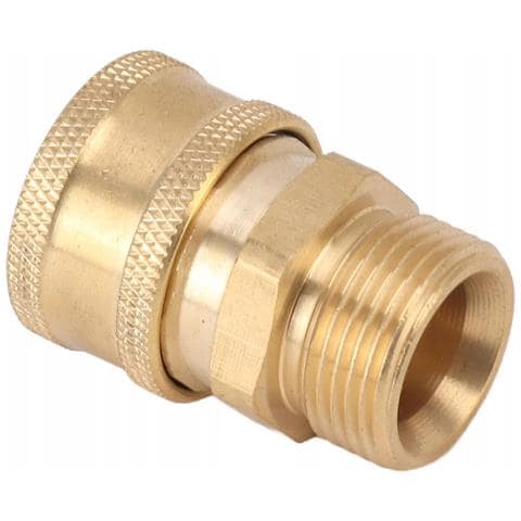 Adattatore Ottone Per Idropulitrice M22x1,5mm A Sgancio Rapido 1/4"" - Compatibile Con Macallister, Maltec, Dewalt, Lavor, Ford, Subaru - Foto 4