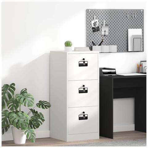 Armadio per File con cassetto Bianco 44 x 50 x 106.5 cm - Foto 2