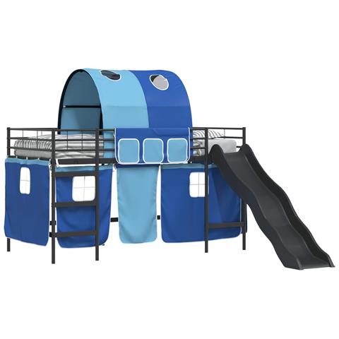 Struttura del letto loft per bambini Nero e Blu 90 x 200 cm - Foto 1