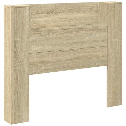 Testata con Mobile e LED Sonoma 120 x 16,5 x 103,5 cm - Foto 1