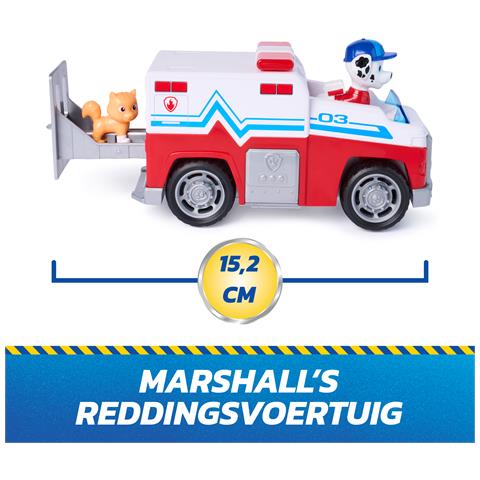 PAW Patrol : Search & Rescue, Camion di Salvataggio di Marshall con 2 Personaggi, Camion Giocattolo a Retrocarica, Giocattoli per Bambini e Bambine, 3+ Anni - Foto 6