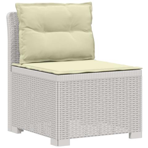 Divano da Giardino a 1 Posto con Cuscini Aspetto Rattan PP - Foto 1