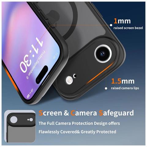 Custodia Nera Per Iphone 17 Con Funzione Magsafe - Foto 1