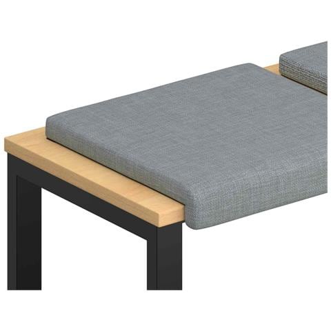 Cuscino per panchina 4 pz Tessuto Grigio Chiaro - Foto 1
