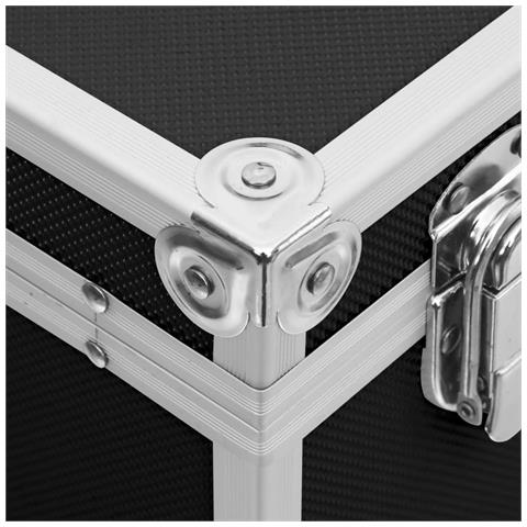 Valigia per Cosmetici 37x24x40 cm Nera in Alluminio - Foto 2
