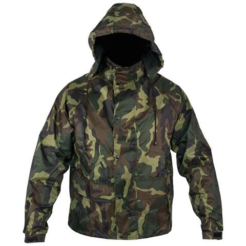 Tuta Antipioggia Completo Impermeabile Cappuccio Caccia Pesca Verde Xl - Foto 2