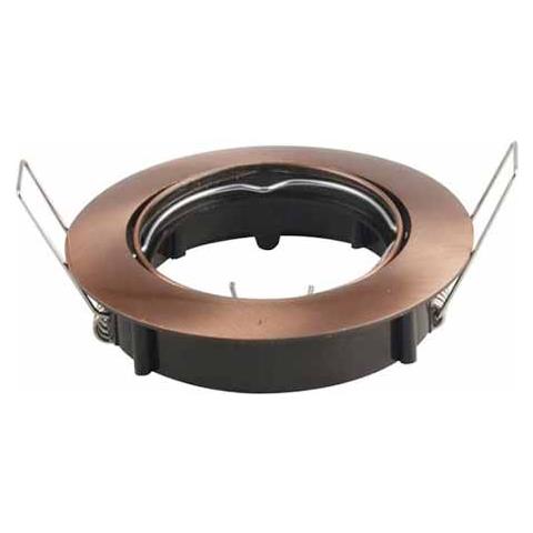 V-tac Vt-799rd Portafaretto Orientabile Incasso Rotondo Colore Bronzo Satinato Per Lampade Gu10-gu5.3 - Sku 8580 - Foto 1