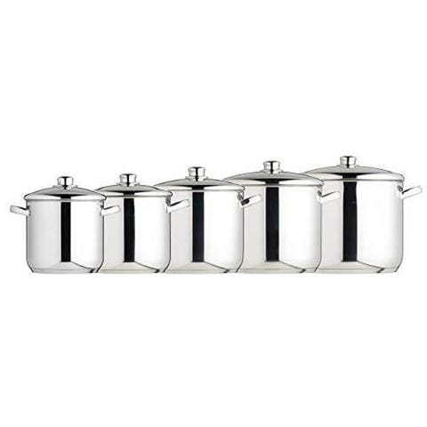 Induzione-safe In Acciaio Inox Della Pentola Con Coperchio 5.5 Litri - Foto 2