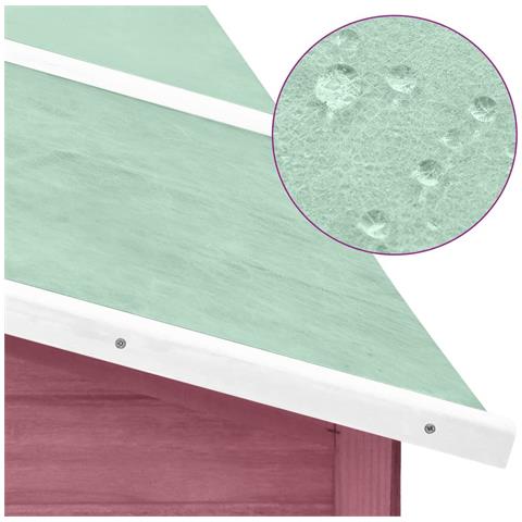 Conigliera Per Esterni Grande Mocca E Bianca In Legno Di Abete - Foto 9