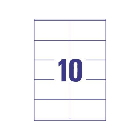 ELA022, Bianco, Self-adhesive printer label, A4 - Foto 1