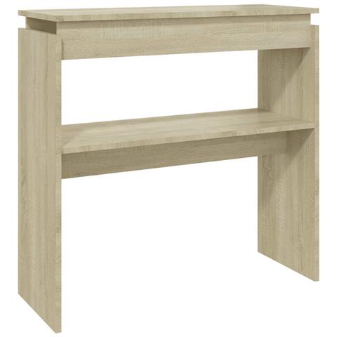 Tavolino Consolle Rovere Sonoma 80x30x80cm in Legno Multistrato - Foto 1