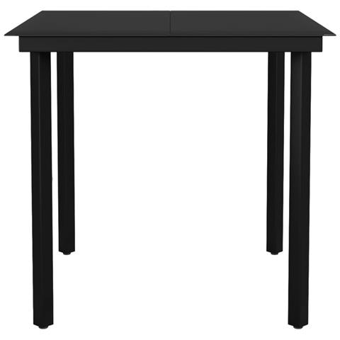 Set Mobili Da Pranzo Per Giardino 3 Pz Nero - Foto 2