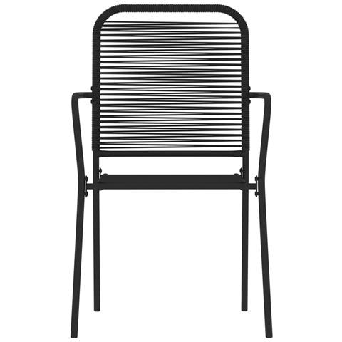 Set Mobili Da Pranzo Per Giardino 3 Pz Nero - Foto 7