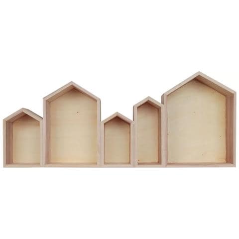 2 Scaffale In Legno 5 Case 50 X 8 X 20 Cm - Foto 2