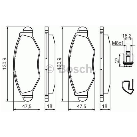 Kit Pastiglie Freno 986494039 - Foto 1