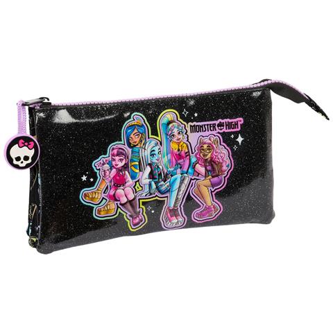 Astuccio Scuola Monster High Nero 22 X 12 X 3 Cm - Foto 1