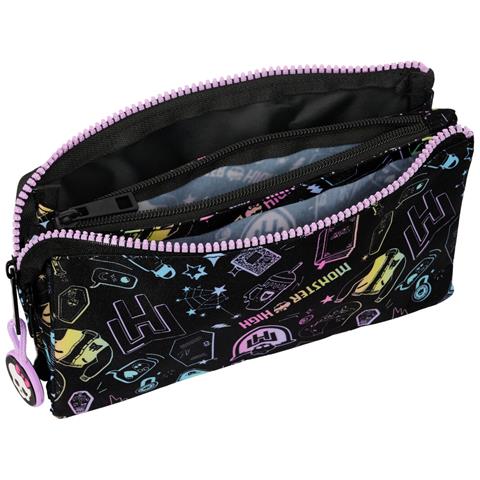 Astuccio Scuola Monster High Nero 22 X 12 X 3 Cm - Foto 2