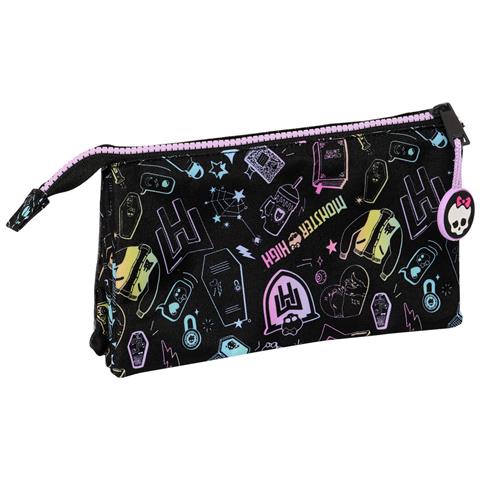 Astuccio Scuola Monster High Nero 22 X 12 X 3 Cm - Foto 3